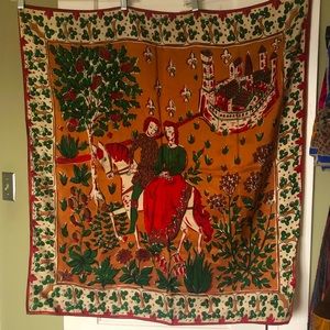 100% silk Babé Baar and Beards Scarf Vintage